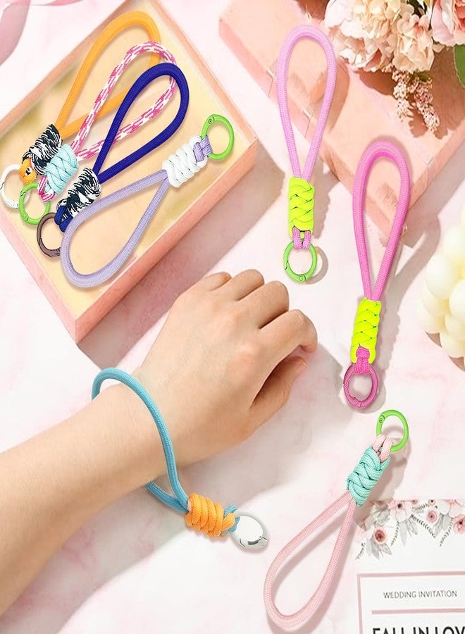 IIDEA 10pcs Multi-Color Braided Finger Strap Wrist Lanyard for Phone,Keys,AirPods,USB,ID Card Badge,Handmade Durable Eco-Friendly Keychain Loop - Image 5